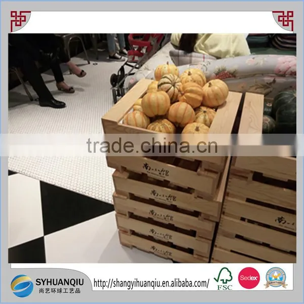 Vagetable Shope Use Solid Wooden Fruit Crate