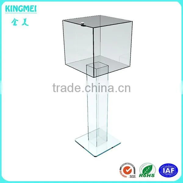 2016 Cheaper Floor Standing Acrylic Jewelry Display Box With Lock photo-2