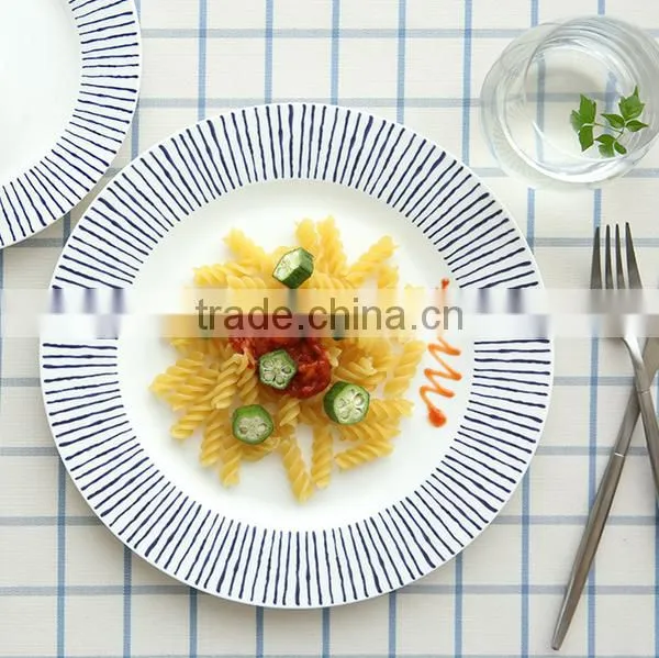 Japanese Style Stripe Decal 5pcs Ceramic Bonechina Dinnerware photo-3