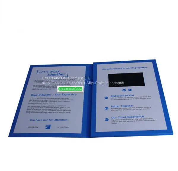 2017 Most Thinnest A5/A4 Portrait Brochure 4.3 Inch TFT Lcd Video Greeting Card, Lcd Video Cards, Video Brochure photo-2