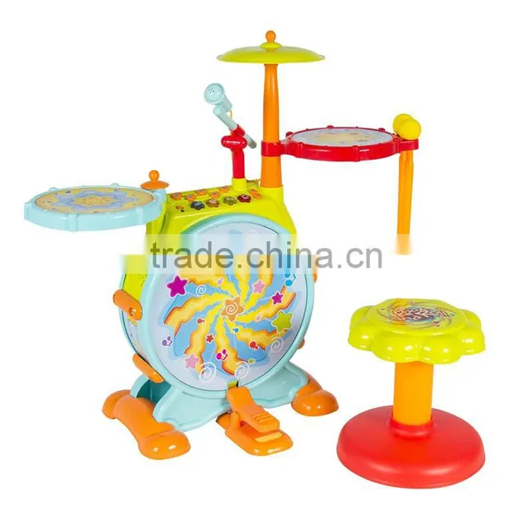 2016 Best Sell Cheap Musical Plastic Electronic Drum Set Toy for Kids photo-3