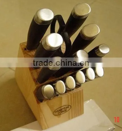 15- Slots Solid Pine Wood Knife Block, Stand, Holder photo-2