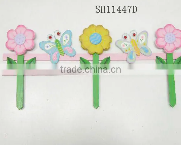 Spring Butterfly in Flower Wooden Garden Yard Stakes for Decoration photo-2