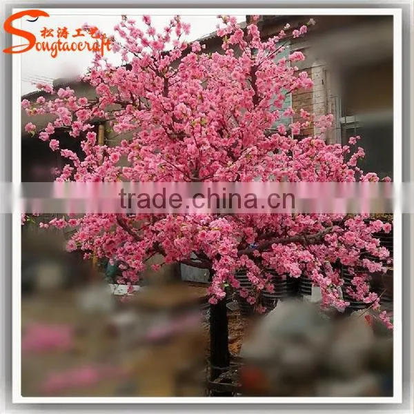 Factory Hot Sale Fake Artificial Silk Cherry Blossom Trees Plastic Flower Cherry Blossom for Wedding Decoration photo-6