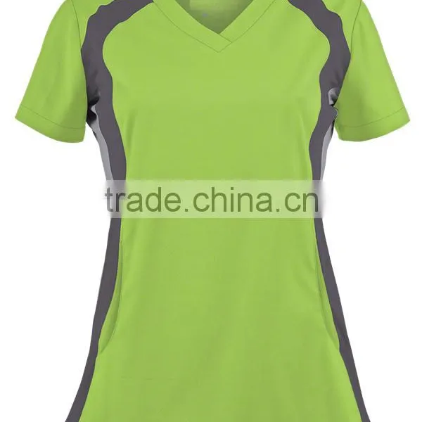 White Cross Scrubs Color Contrast Mixer Side V Neck Stretch Women Doctor Hospital Sport Tops Supplier China photo-3