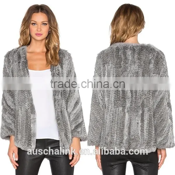 Winter High Quality Custom Rabbit Fur Coats Girls OEM Service photo-5
