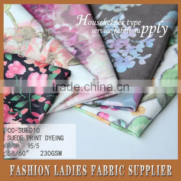 Shaoxing Cicheng Textile China Supplier Flower Garden Printed Hot Sale Suede Fabric photo-6