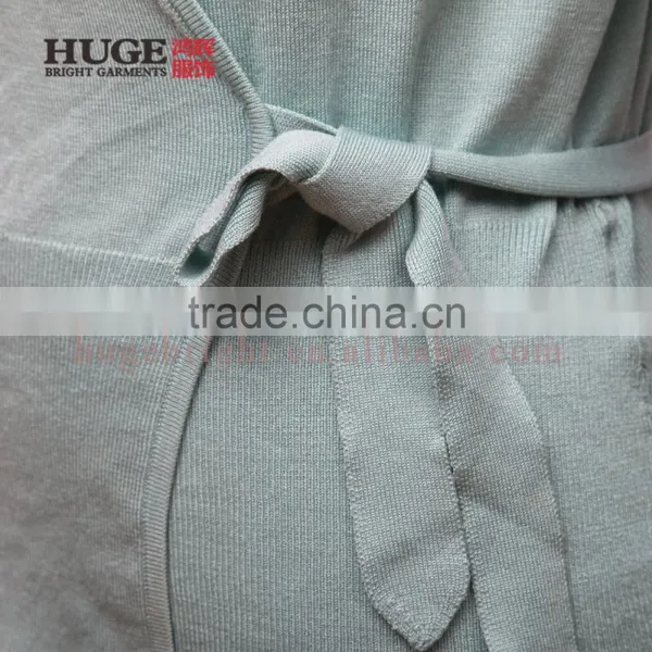 2017 OEM Green Ladies Knitted Cardigan Sweater photo-3
