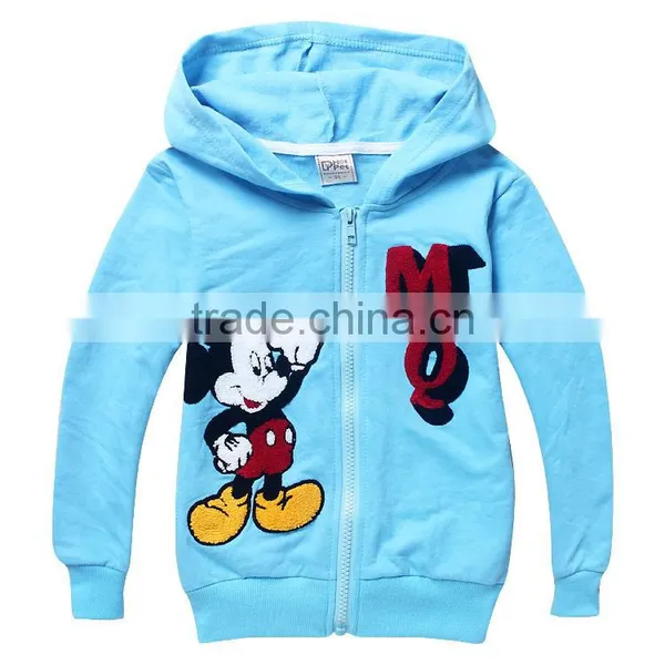 Fashion Girls Cartoon Zipper-up Sweatshirt Kids Hoodie
