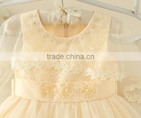 New Arrival Fashion Design Small Girls Dress Lace Princess Baby Girls Flower Sexy Dresses Kids Clothes photo-3
