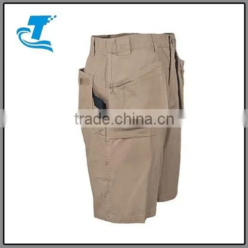 Men's Khaki Lightweight Cotton Shorts photo-3
