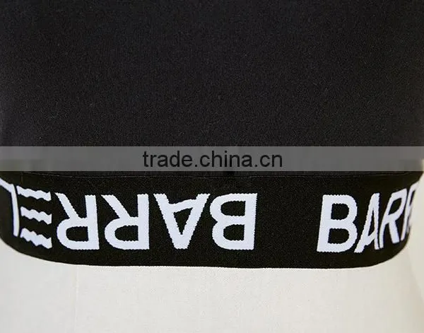 2017 New Fashion Design Customized Your Own Brand Logo Elastic Band 95%Cotton 5%Spandex Sport Crop Top Bralettes photo-4