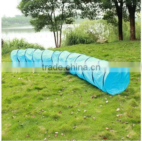 Long Blue Oxford Cat Tunnel With Handing Bag for Pets Traning Toy photo-2