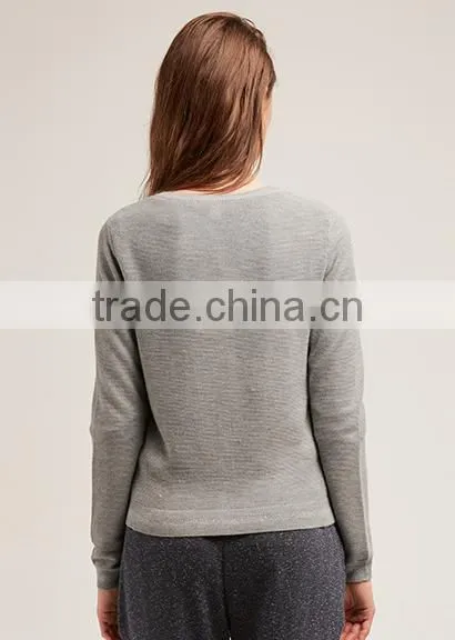 Small Button Front Open Knitting Women's Cardigan Sweaters for Wholesale photo-3
