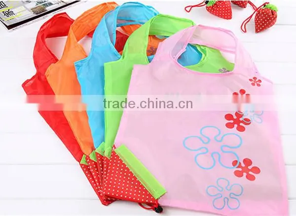 Eco Storage Handbags Strawberry Foldable Shopping Tote Reusable Shopping Bag photo-3