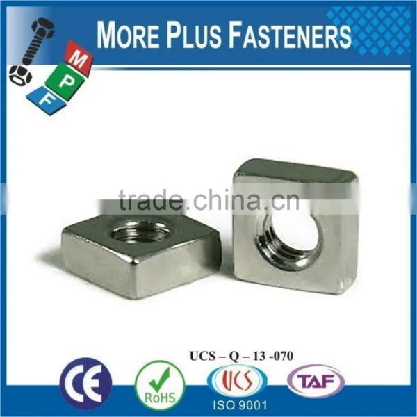 Made in Taiwan Heavy Plain Finish Steel Stainless Steel Zinc Finish Steel Regular Square Nut photo-3