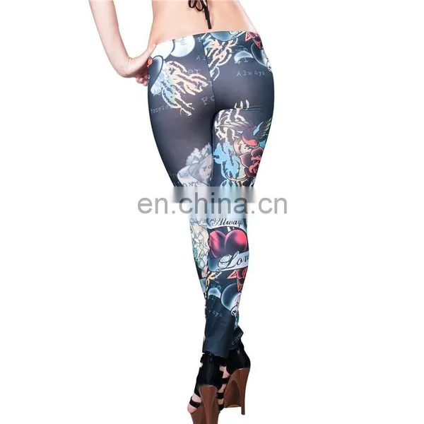 Newest Printed Seamless Tatoo Design Leggings photo-2