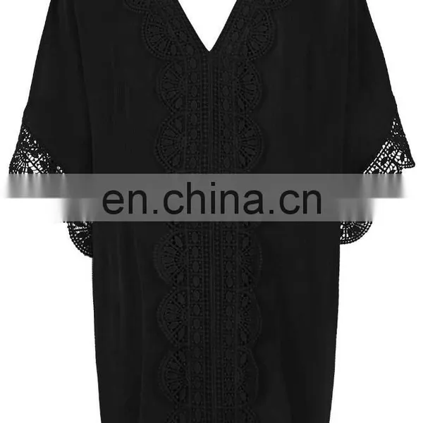 Lace Trim Kaftan Max Fashion Maternity Shirts photo-5