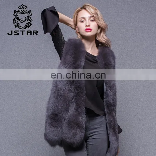New Products Women Winter Fox Fur Gilet Real Fur Vest