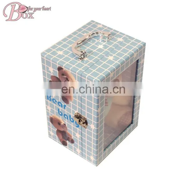 Customized HIgh Quality PVC Window Metal Lock Cardboard Suitcase Box photo-4