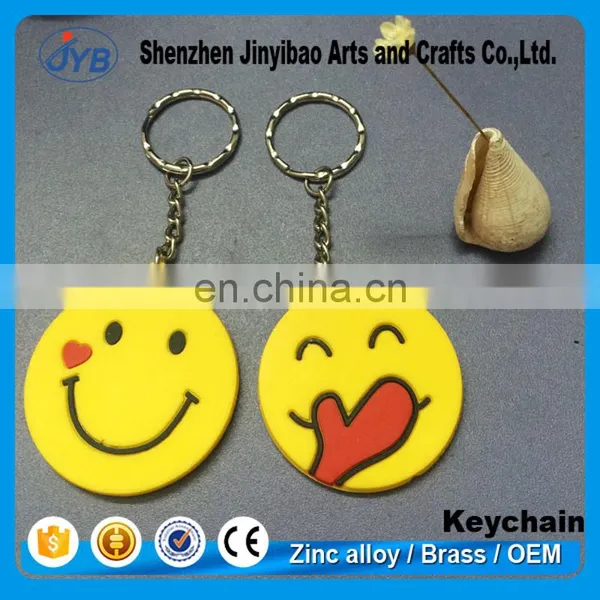 Cheap Custom Pvc Key Chain Custom Rubber Emoji Keychain for Promotion photo-3