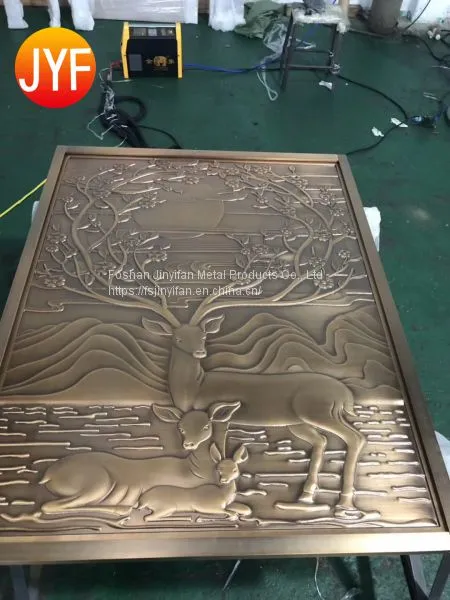 Foshan Manufactory Decorative Brass Partition Stainless Steel Room Divider