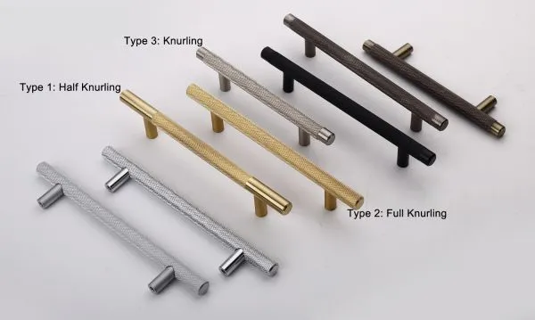 Filta Hardware Furniture New Design Hot Sale Cabinet Drawer Knurling T Bar Pull Handle 6061 photo-2