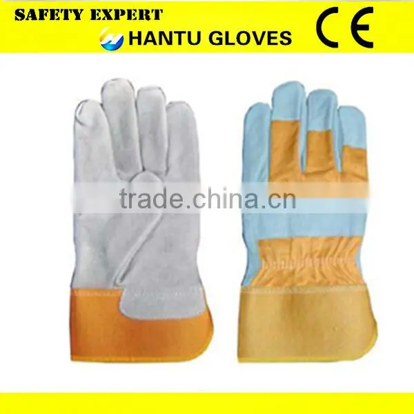Top Quality Full Palm EN388 Leather Work Glove Safety Glove photo-6