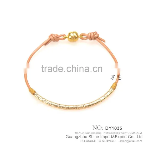 New Design Leather Braid Bio Magnetic Bracelet Wholesale photo-3