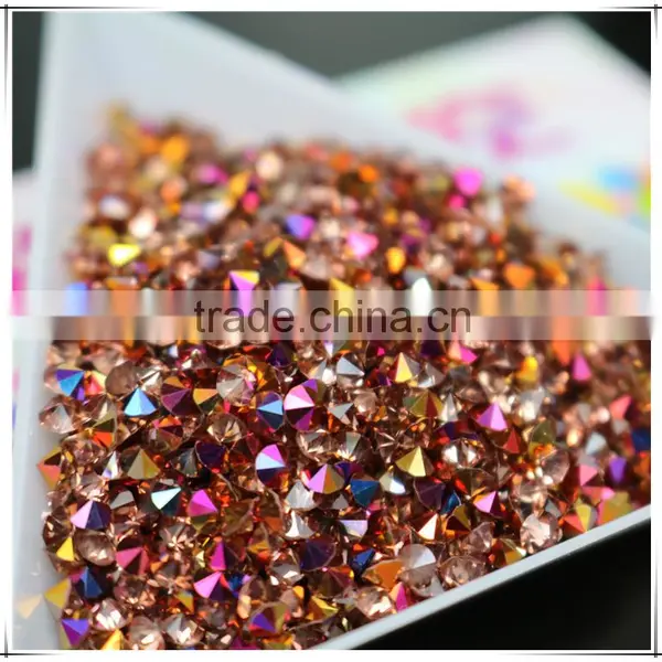 Top Quality Very Bright Nail Art Rhinestones Crystal AB Clour Silver Flatback Non Hotfix Rhinestones for DIY Nails Decoration photo-4