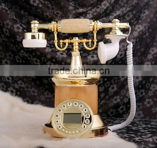 Old Style Telephone With Communication Cable