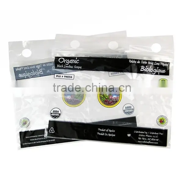 Transparent LDPE China Made Plastic Freezer Bag for Fruit Package With Holes photo-3
