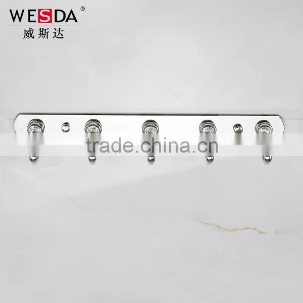 WESDA New Product Decorative Stainless Steel Clothes Hook With Blue Diamond(315) photo-2