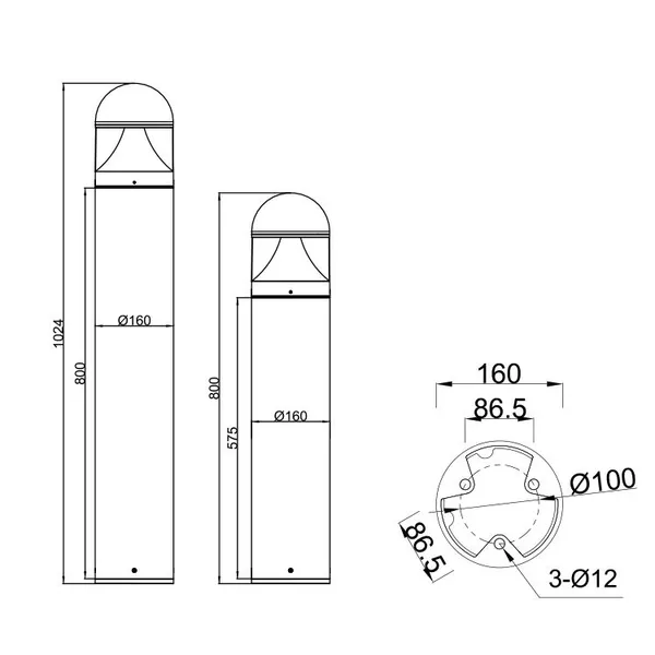 Outside Bollard Lights DLW-LED-050 photo-3