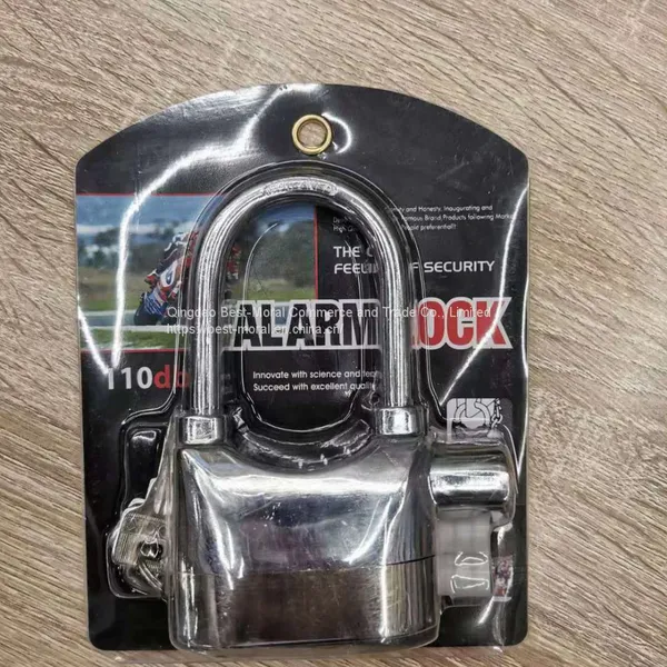Waterproof Anti-theft Siren Long Shackle Silver Color Alarm Motorcycle Bike Bicycle Lock Padlock 110dba photo-2