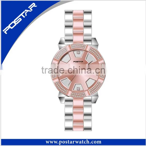 Diamond Ladies Stainless Steel Quartz Watch photo-2