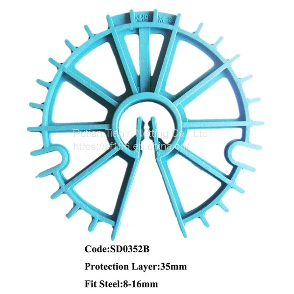 PE/PP 20/35mm Wheel Style Plastic Spacer Protective Layer of Reinforcing Steel Bar Applied in the Civil photo-5