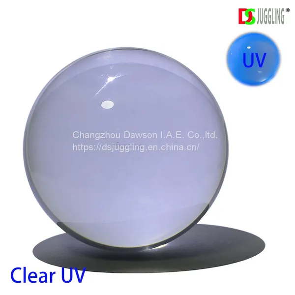 Прозрачные UV-шары диаметром 75 мм из акрила для контактной жонглировки (OEM-размер от 50 мм до 150 мм)