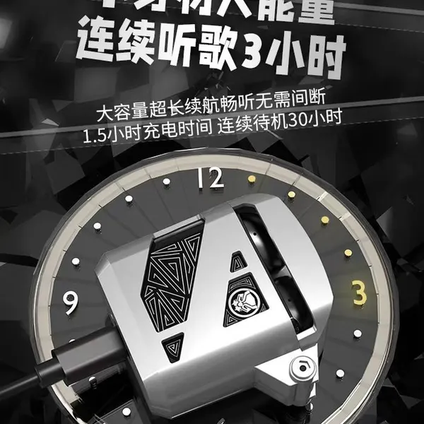 Metallic Printing Gaming Style Earbuds Wireless Headphone Bluetooth Earphone photo-2