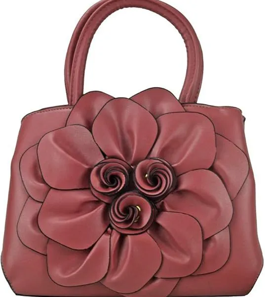 Flower Leather Top-Handle bag Small Floral Shoulder Bag