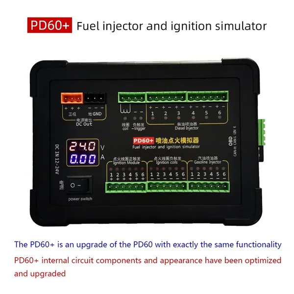 New Version PD60+ Gasoline Diesel Injector Ignition Coil Simulator Car ECU Computer Maintenance Testing Repairing Tool