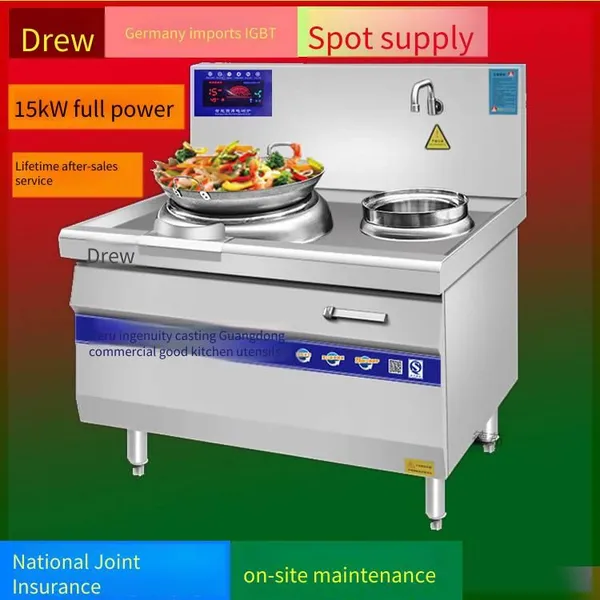 Large Cooking Stove for Cafeteria Stir-frying, Deru 15kw High-fire Stir-frying Stove for Restaurants photo-2