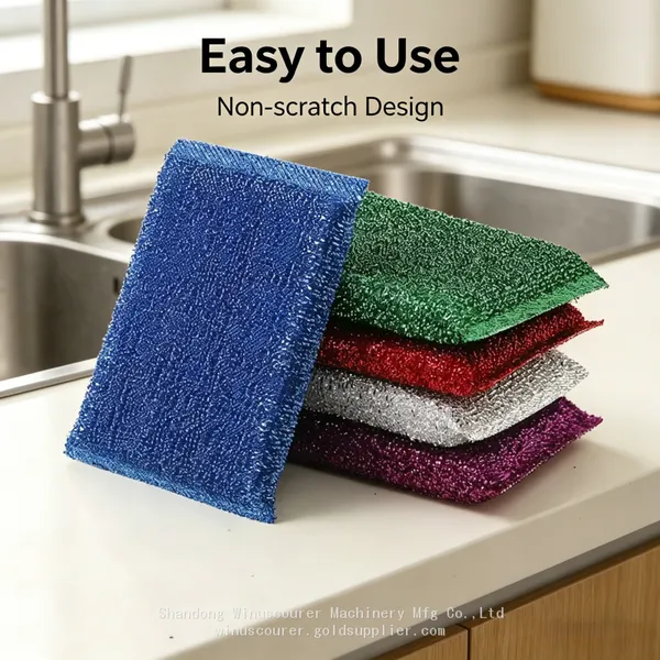 Tableware Washing Dual Side Microfiber Sponge Kitchen Daily Cleaning Pad