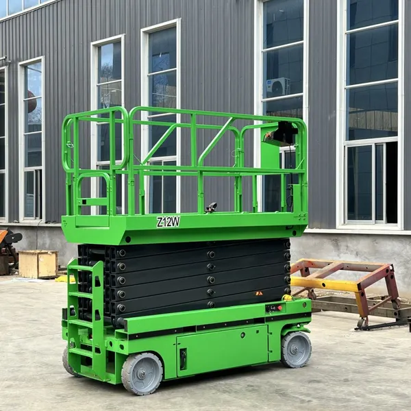 20ft 30ft 40ft Mini Full Electric Hydraulic Scissor Lift Steel 4 Pers Capacity 0.25 Gradeability Self-Propelled photo-3
