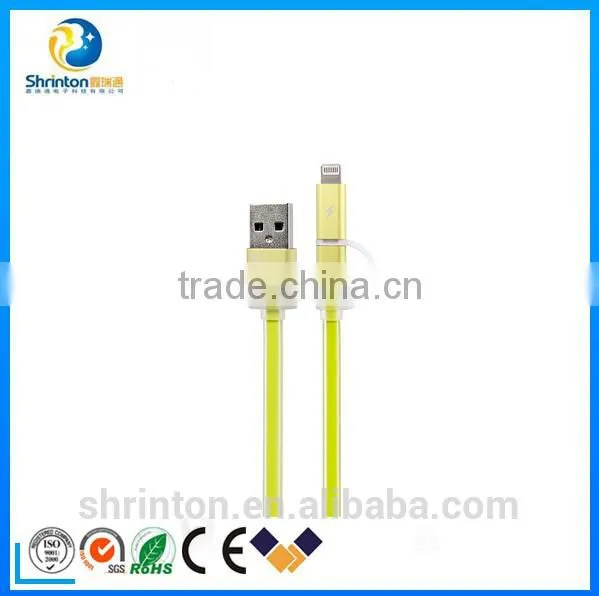 Remax 2 In1 Led USB Data Cable Fast Charging Cable for Iphone and Samsung photo-4