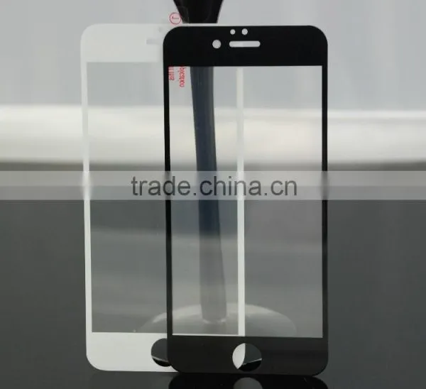 New Product 2016 for IPhone 6 6S 3D Curved Full Cover Premium Tempered Glass Screen Protector Black&white Available