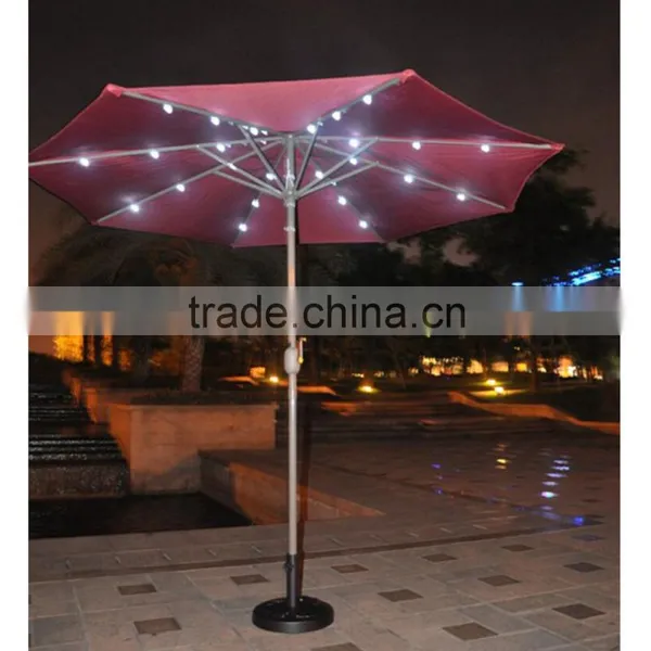 Beach Umbrella Hand Open Personalized Light Led Circular Roman Outdoor Umbrella photo-3