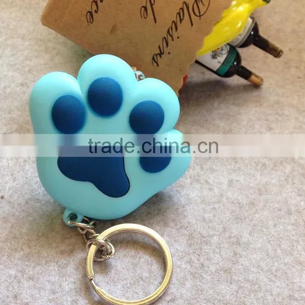 New Arrive Lovely Cat Claw LED Lights Sound Key Chains Cat Meow Gift Bag Accessories Gift for Children photo-4