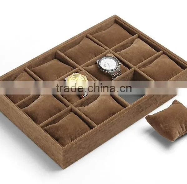 12 Grid Slots Brown Color Jewelry Organizer Watches Display Storage Box Case Gift Boxes Bracelet Display Shelf photo-4