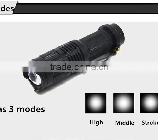 (130316) Promotional Customized Logo Mini Pocket AA Batteries Flashlights With 3 Modes photo-2